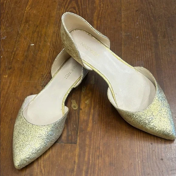 Nine West  Gold Women's Flats - Picture 2 of 11